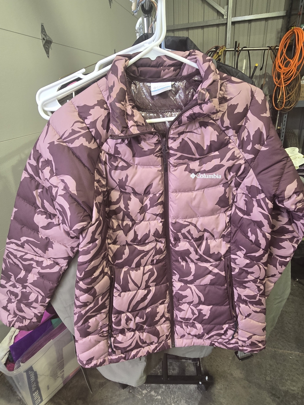 Columbia Women's Pink Patterned Insulated Jacket Size S